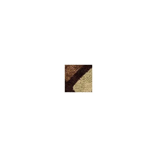 Orian Impressions Shag Circle Bloom Multi Brown 79"X116"