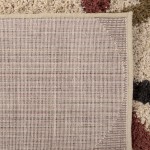 Orian Impressions Shag Circle Design Bisque 79"X116"