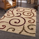 Orian Impressions Shag Swirls Beige 21"X66"