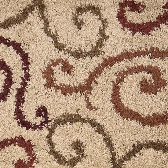 Orian Impressions Shag Swirls Beige 21"X66"