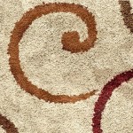 Orian Impressions Shag Swirls Beige 94"X130"