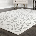 My Texas House by Orian Blur Damask Natural Gray 27"X96"