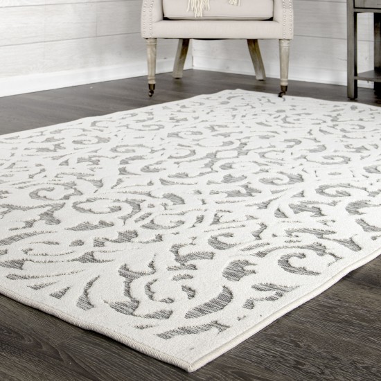 My Texas House by Orian Blur Damask Natural Gray 27"X96"