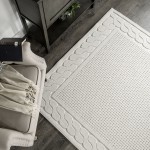 My Texas House by Orian Cable Knit Natural 62"X90"