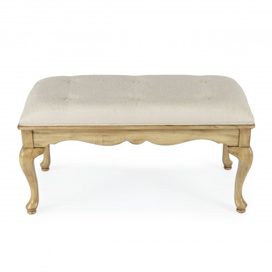 Butler Specialty Company, Grace Wooden 38"W Bench, Beige