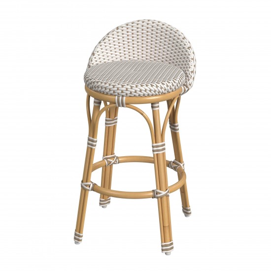 Butler Specialty Company, Tobias Outdoor Rattan and Metal Low Back Counter stool