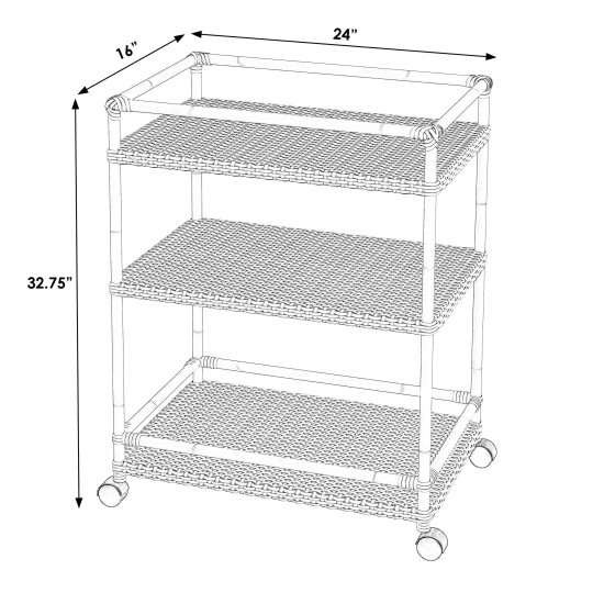 Butler Specialty Company, Tobias Outdoor and 3- Tier Rattan Bar Cart