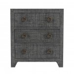 Butler Specialty Company, Bar Harbor Charcoal Raffia 3 Drawer Chest, Charcoal