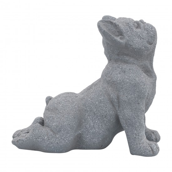 Resin, 12"h Upward Facing Dog, Gray