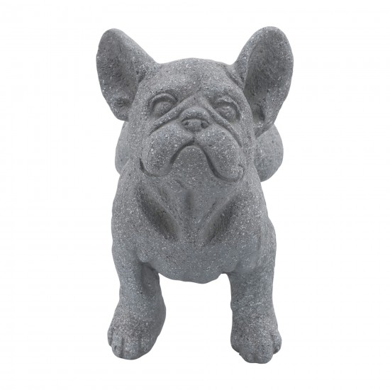 Resin, 12"h Upward Facing Dog, Gray