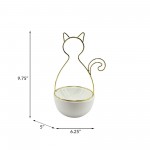 10"h Cat Trinket Tray, White