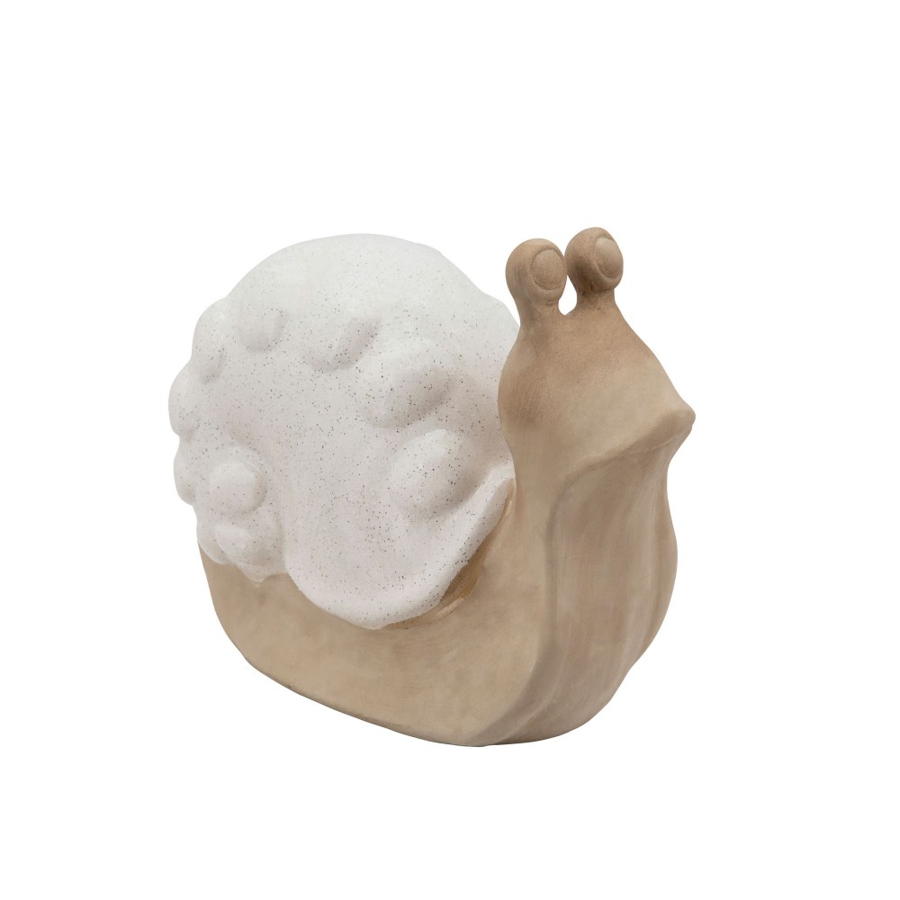 Ceramic Snail W/ White Shell 10"