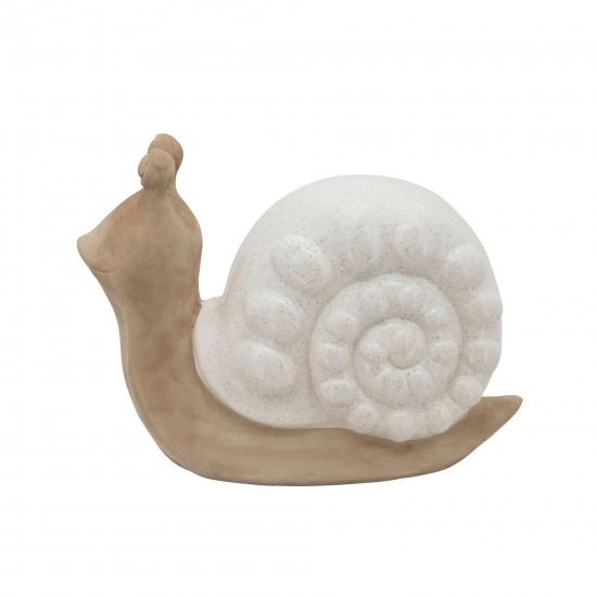 Ceramic Snail W/ White Shell 10"