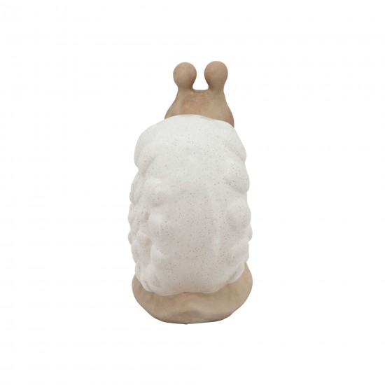 Ceramic Snail W/ White Shell 10"