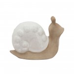 Ceramic Snail W/ White Shell 10"