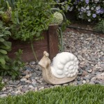 Ceramic Snail W/ White Shell 10"