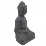 Resin, 23'h Sitting Buddha, Gray