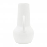 Cer,8",vase W/handles,white