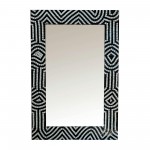 Mosaic 24x36 Modern Tiled Rect Mirror Blk/wht