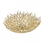 S/2 Aluminum 13/17" Branchbowls, Gold