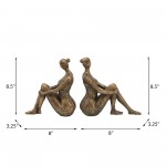 Resin, S/2 Bronze Lady Bookends