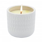 S/2 5" Dimpled Scented Candle, White/black 10oz