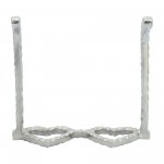 Metal Heart Shaped Glasses, Silver