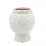 6" Grandma Face Planter, White