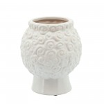 6" Grandma Face Planter, White