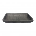 Wood, 16" Rectangular Tray, Black