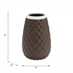 9" Textured Vase, Java