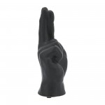 8"h, Crossing Fingers, Black
