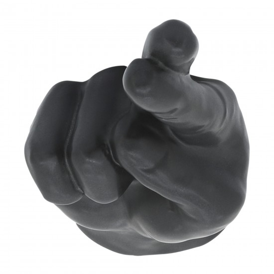 8"h, Crossing Fingers, Black
