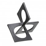 Metal 9" Linked Square Decor, Black