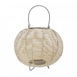 round Wicker/iron Lantern, Natural