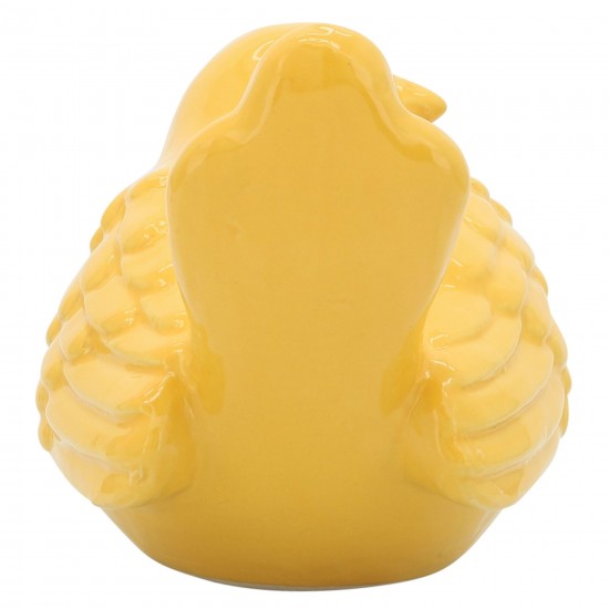 Cer 10" Bird Figurine, Yellow