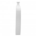 Cer, 24" Vase W/ Cut-out, White