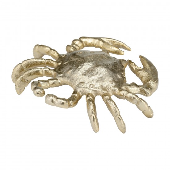 Metal,9", Crab Deco,champagne