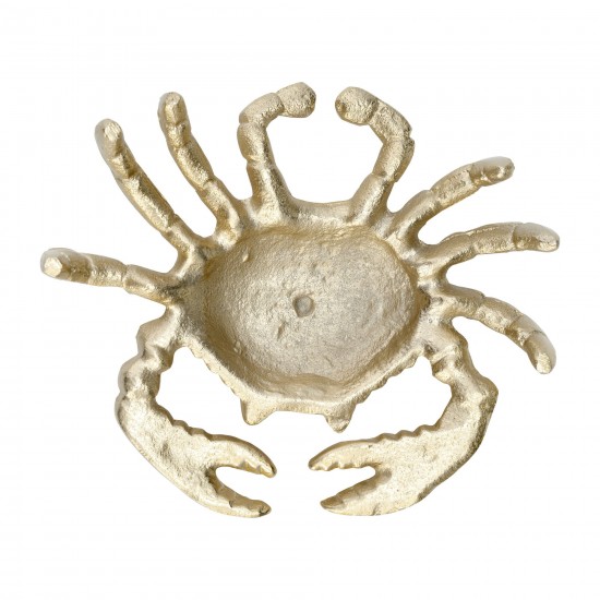 Metal,9", Crab Deco,champagne