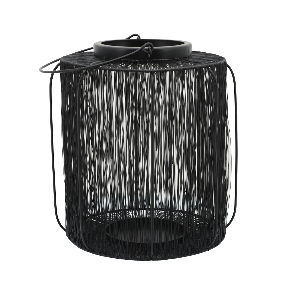 Metal, 13"h Wire Lantern, Black