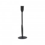 Metal, 10"h Round Taper Candle Holder, Black