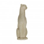 Cer, 12" Leopard Figurine, Champagne