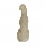 Cer, 12" Leopard Figurine, Champagne