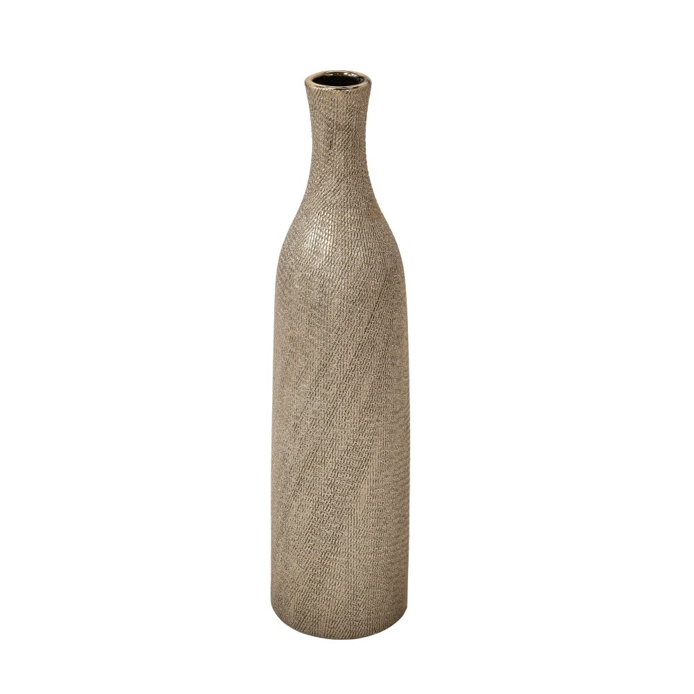 Ceramic 18" Vase, Champagne