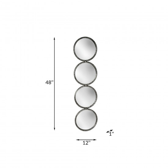 48" 4-mirrored Circles, Black Wb