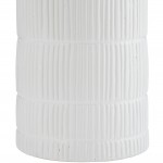 Cer, 18"h Lined Cylinder Vase, White