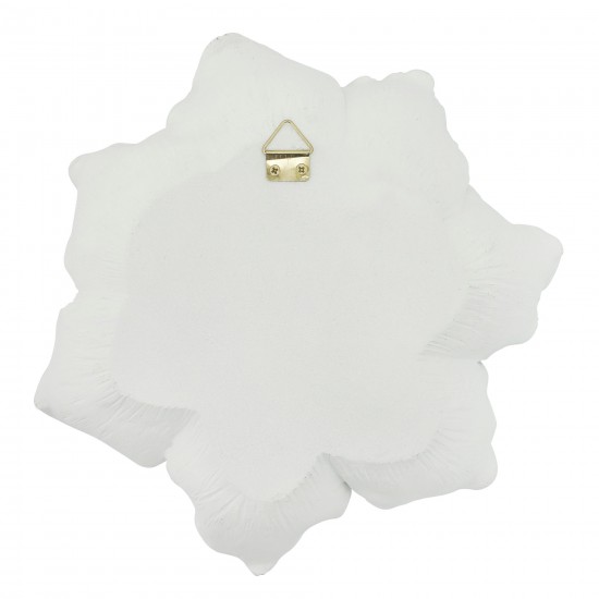 Resin 9" Flower Wall Accent, White