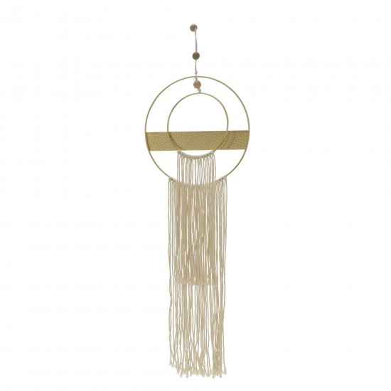 Metal 41"h Dream Catcher W/ Tassels, Natural