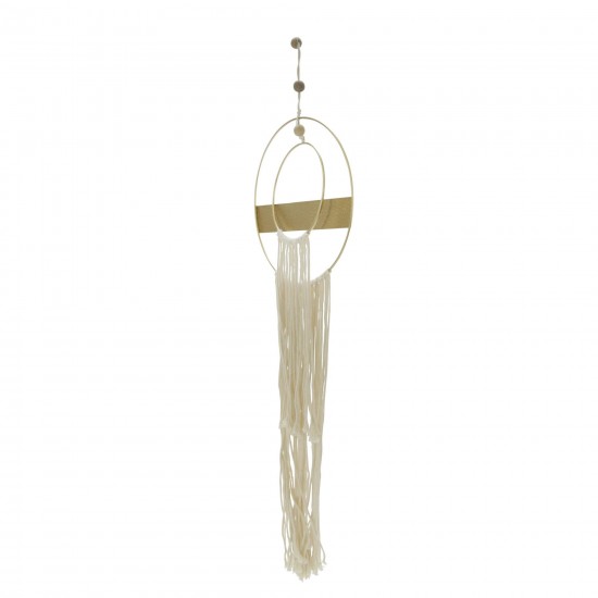 Metal 41"h Dream Catcher W/ Tassels, Natural