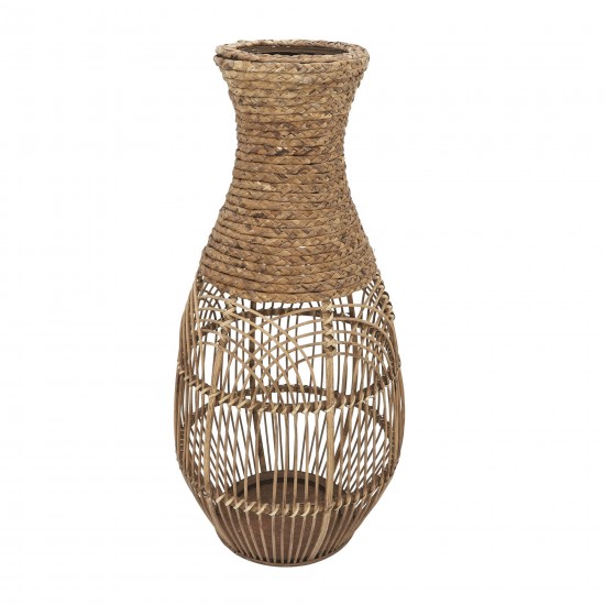 26"h Wicker Vase, Brown